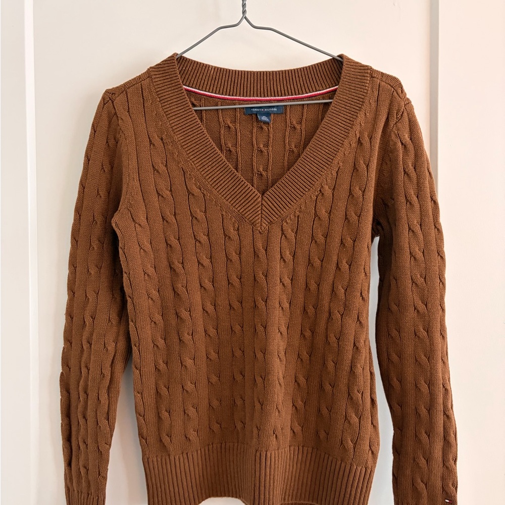 Tommy Hilfiger Brown Knit Sweater